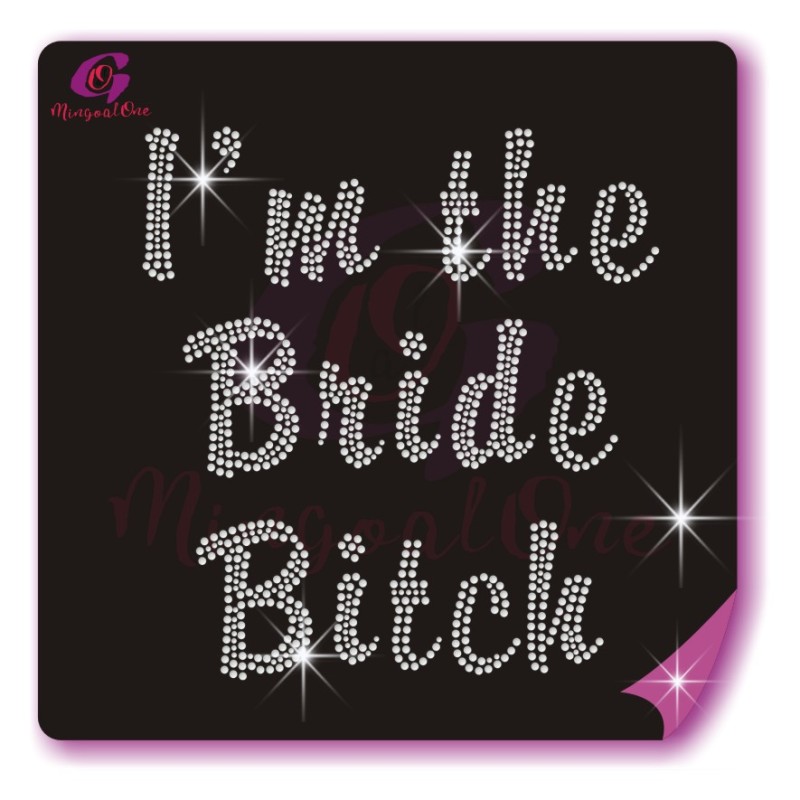 bride rhinestone transfer