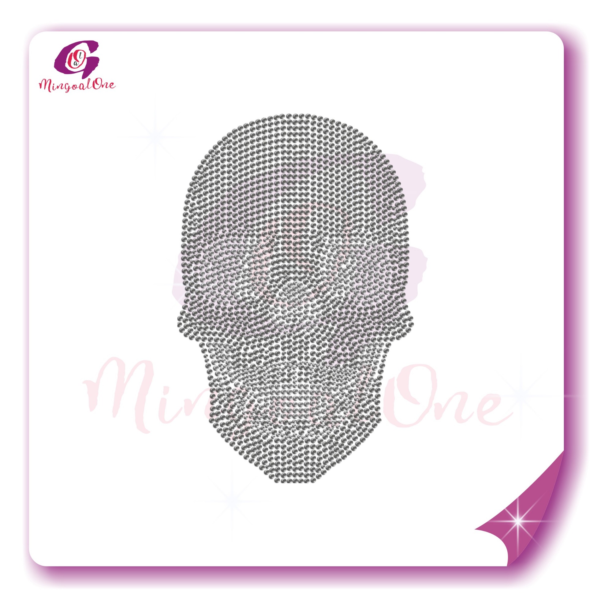 Skull rhinestone transfer