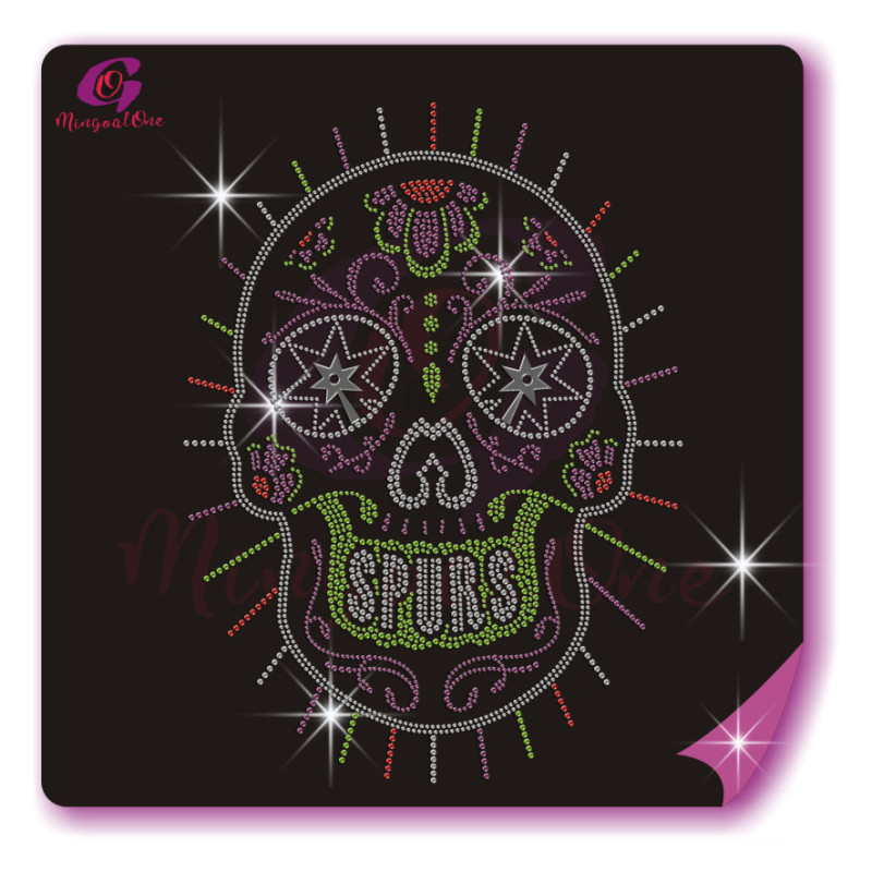 Skull rhinestone transfer