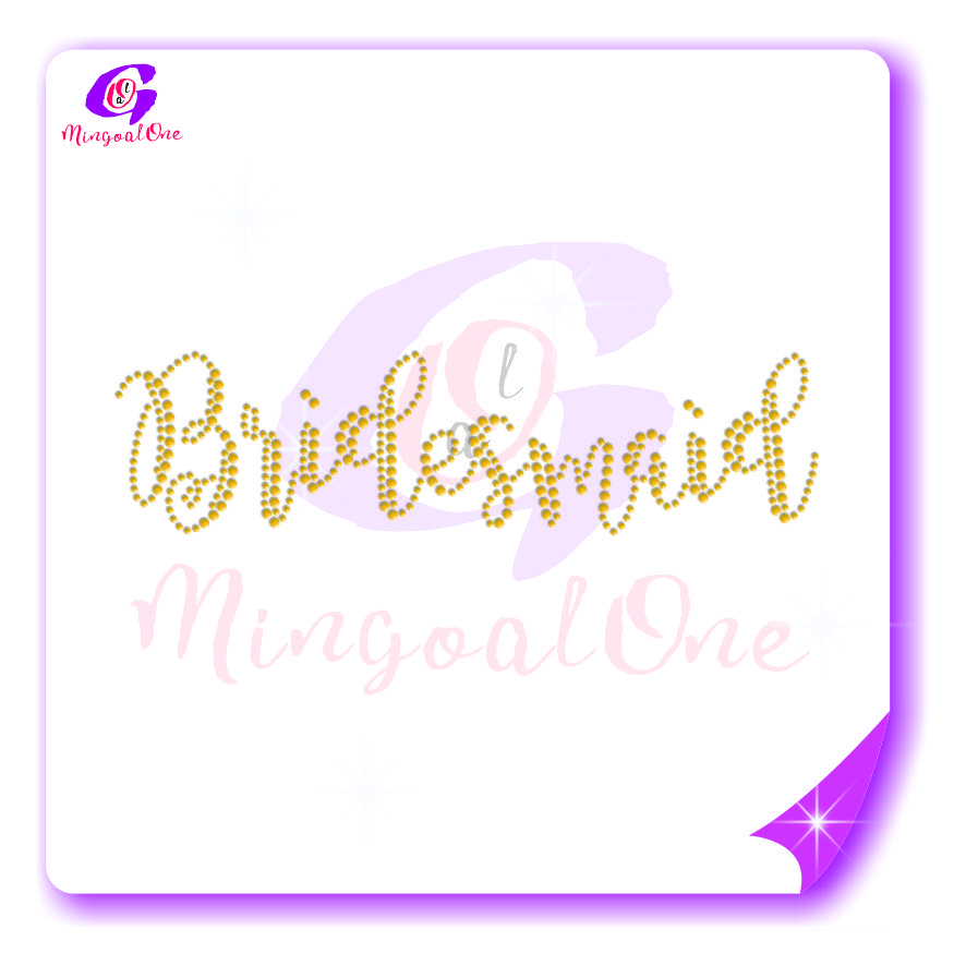 bride rhinestone transfer