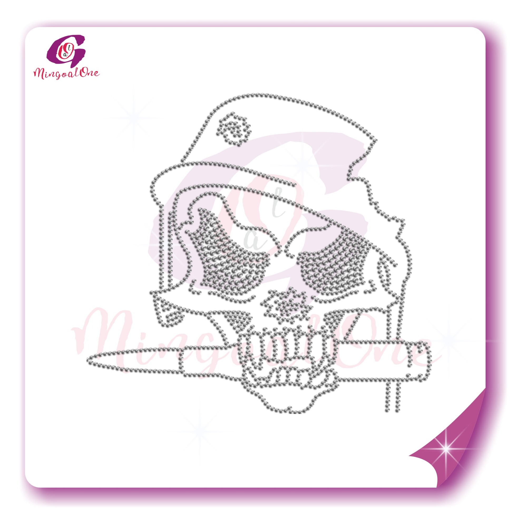 Skull rhinestone transfer