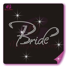 bride rhinestone transfer