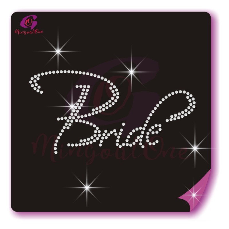 bride rhinestone transfer