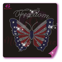 USA flag rhinestone transfer
