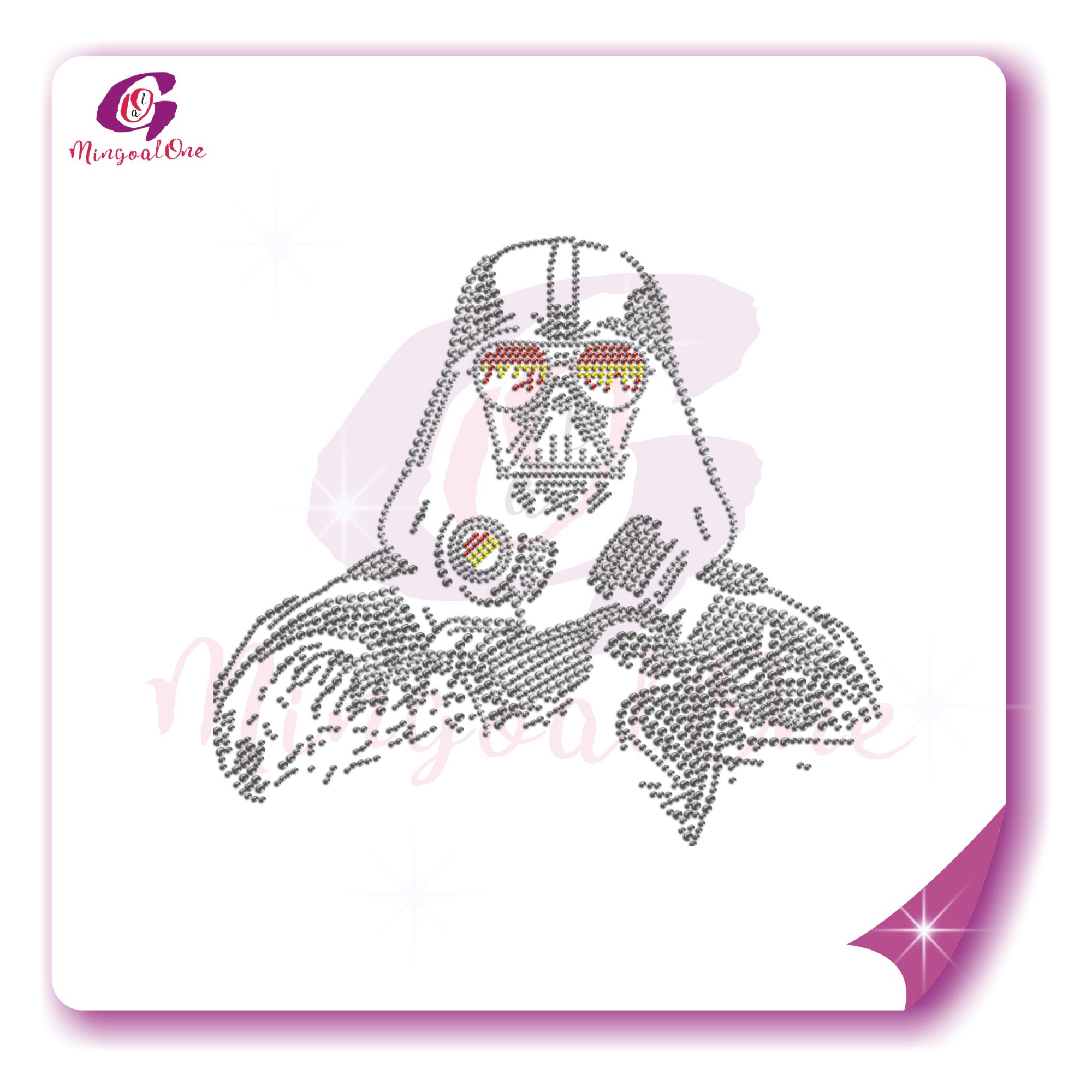 Skull rhinestone transfer