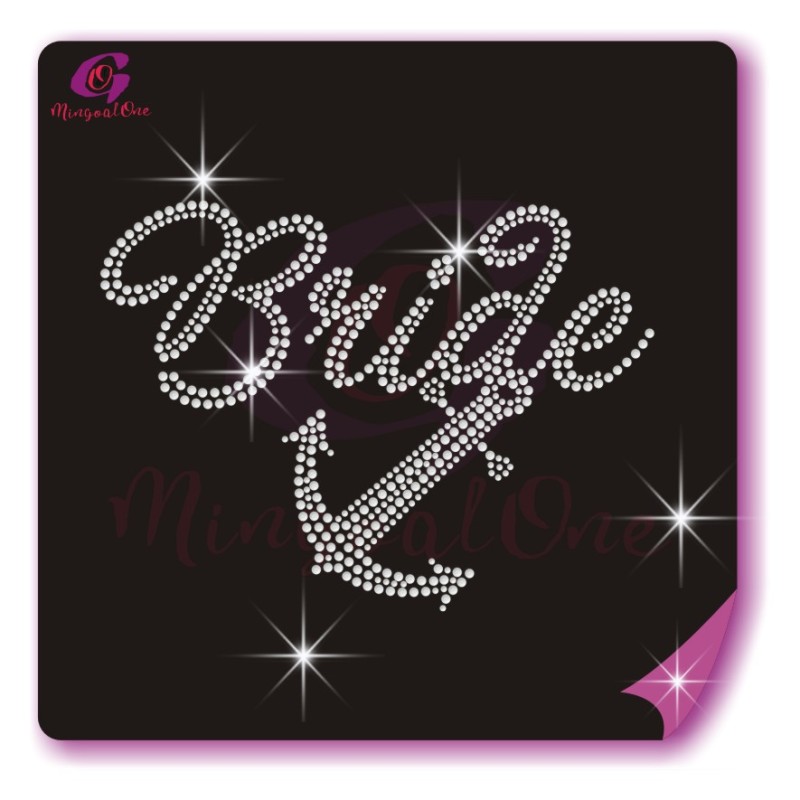 bride rhinestone transfer
