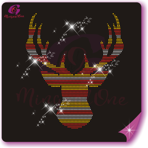 Christmas glitter and rhinestone transfer