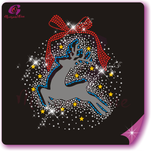 Christmas glitter and rhinestone transfer
