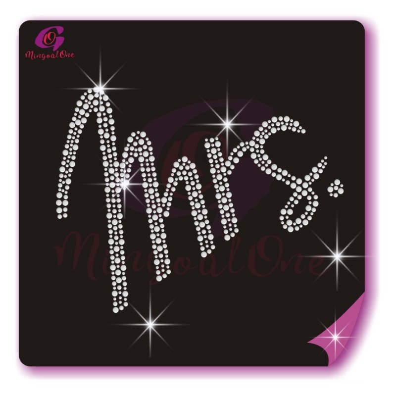 bride rhinestone transfer