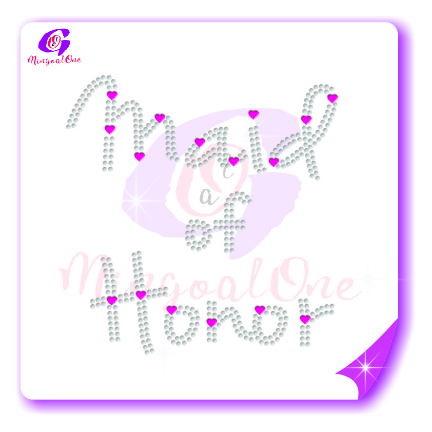 bride rhinestone transfer