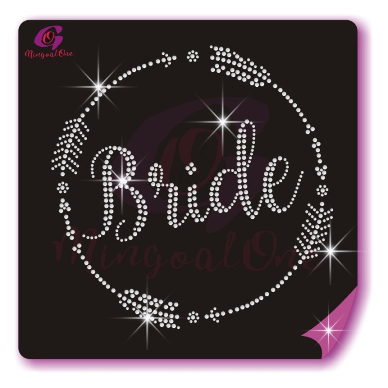 bride rhinestone transfer