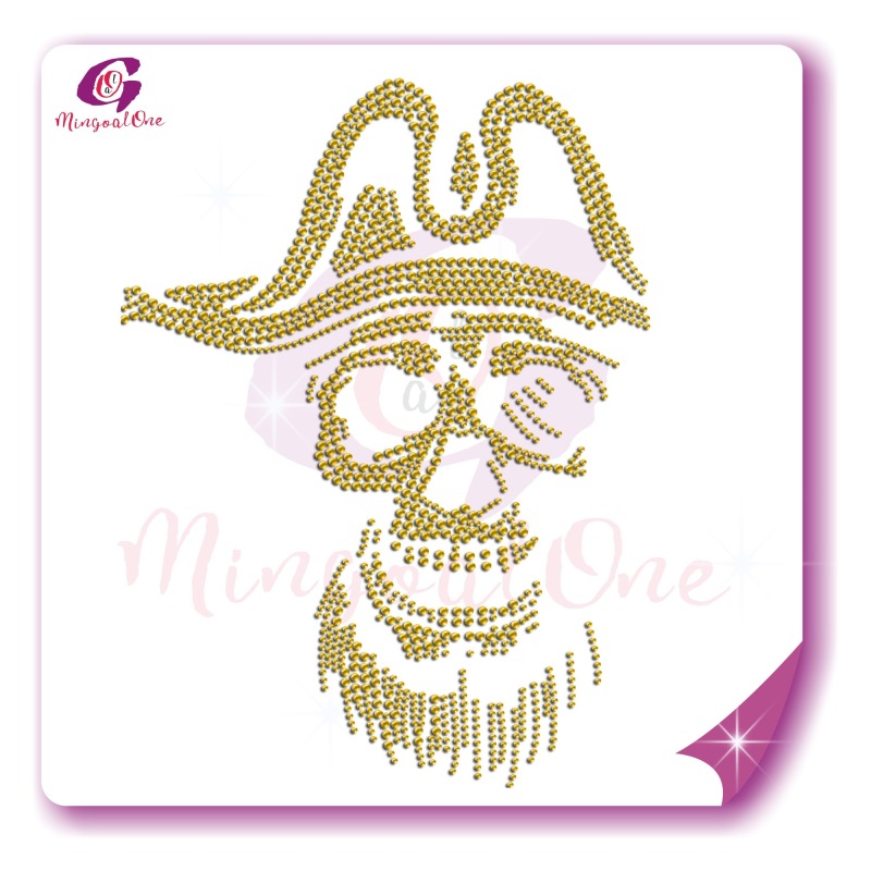 Skull rhinestone transfer