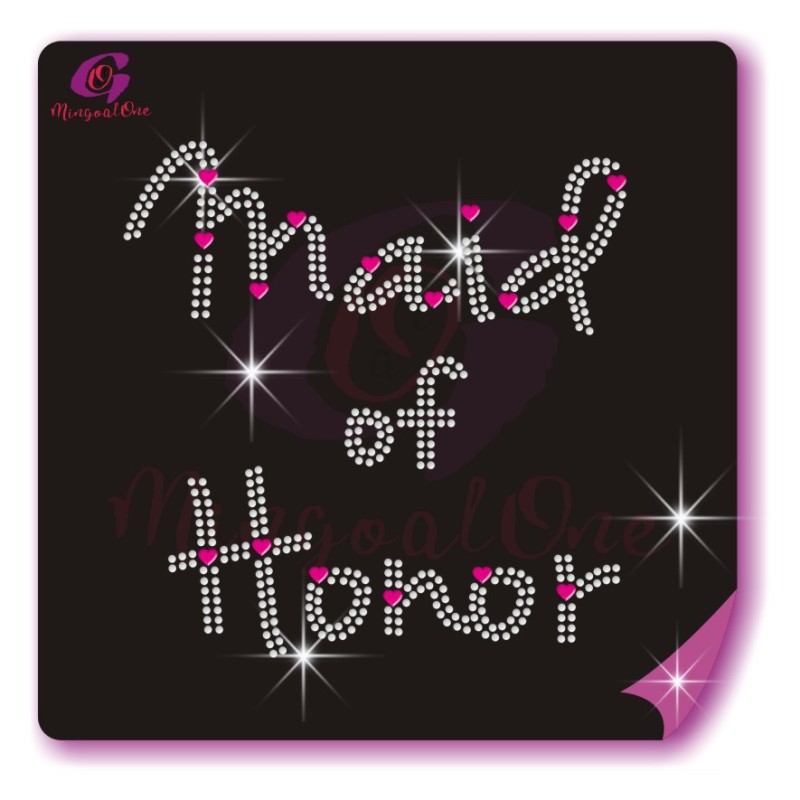 bride rhinestone transfer