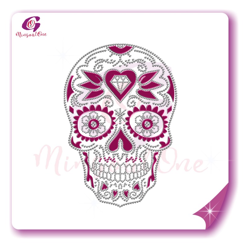 Skull rhinestone transfer