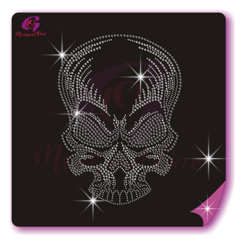 Skull rhinestone transfer