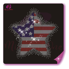 USA flag rhinestone transfer