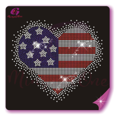 USA flag rhinestone transfer