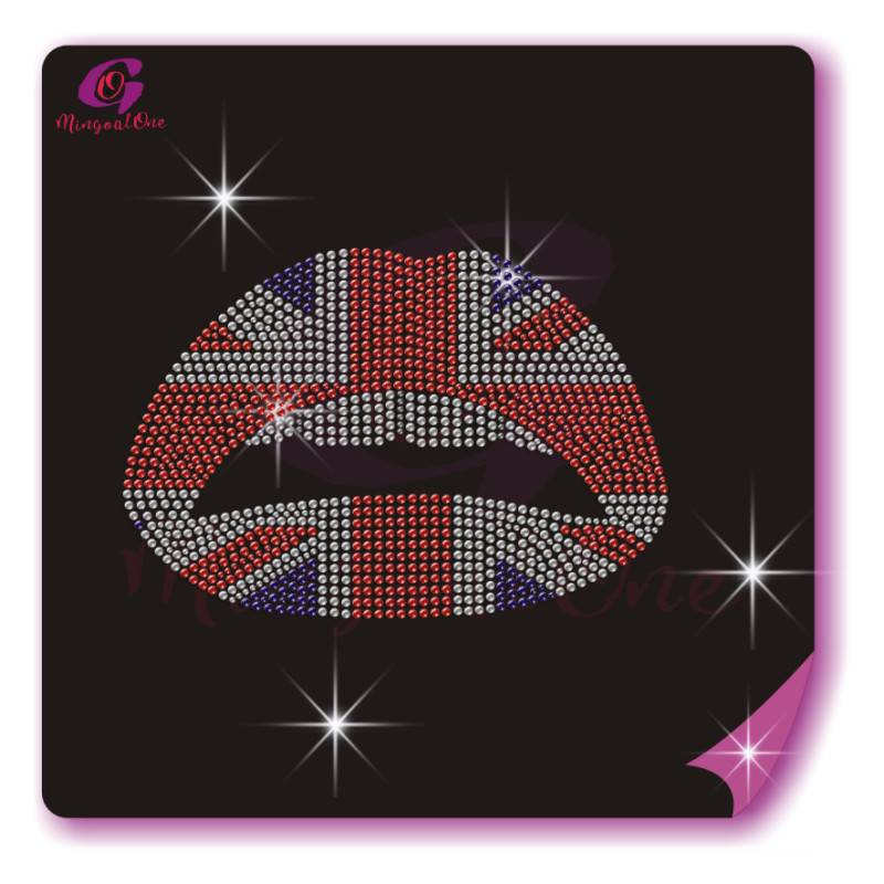 lips rhinestone transfer