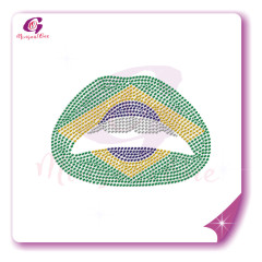 lips rhinestone transfer