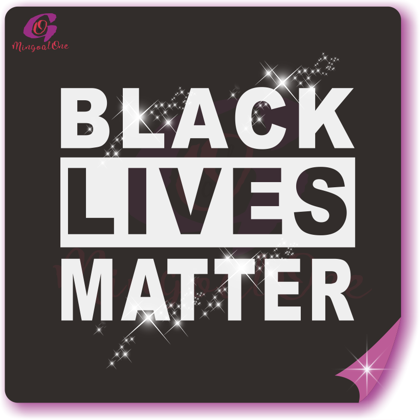 Black lives matter rhinestone transfer