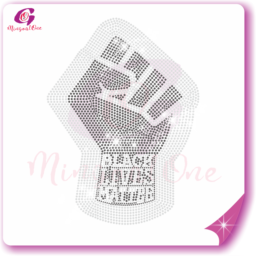 Black lives matter rhinestone transfer