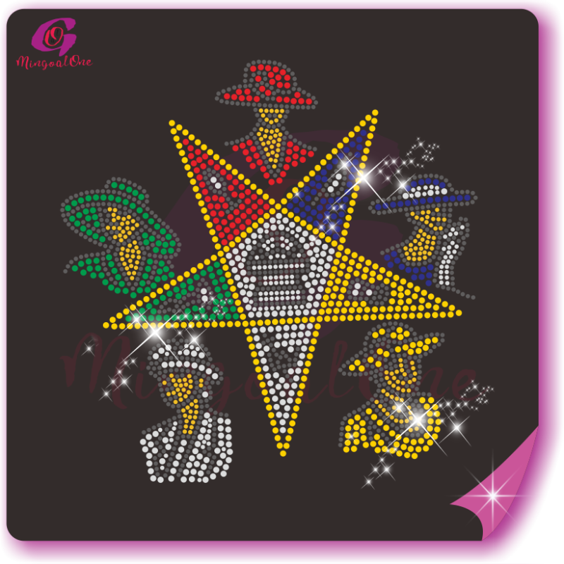 OES Character with Star Rhinestone Transfer