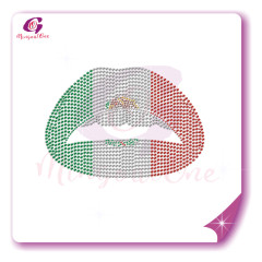 lips rhinestone transfer