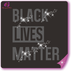 Black lives matter Iron On Rhinestone Letters