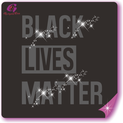 Black lives matter Iron On Rhinestone Letters
