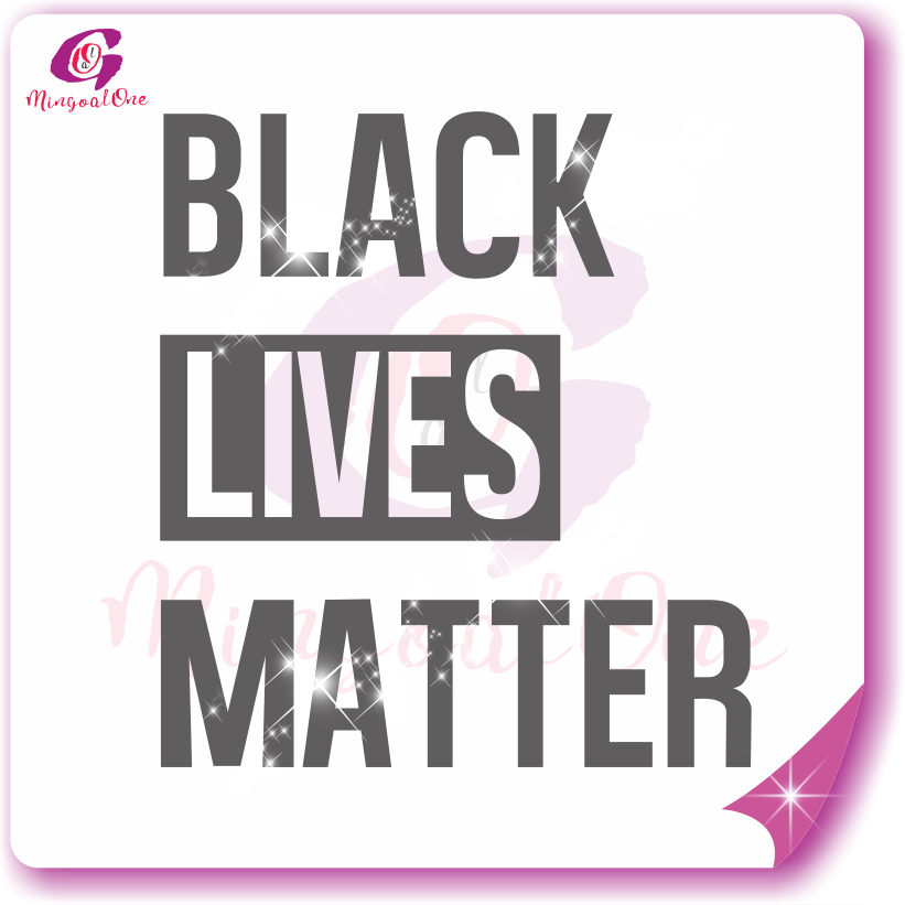 Black lives matter Iron On Rhinestone Letters