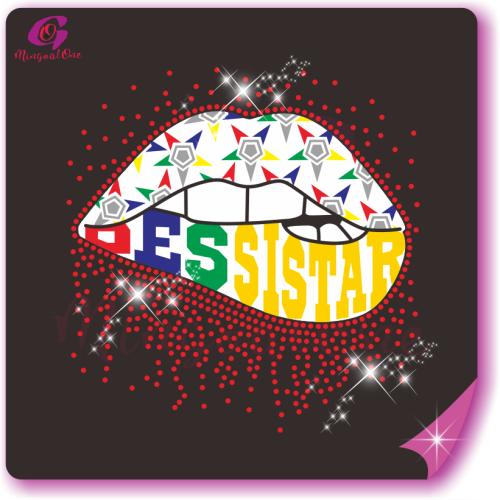 OES SISTAR Rhinestone Lip Glitter Heat Transfer