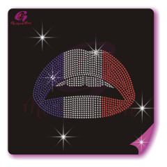 lips rhinestone transfer