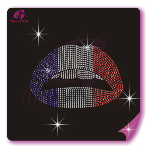 lips rhinestone transfer