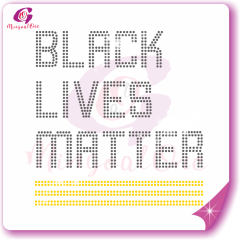 Black lives matter rhinestone transfer