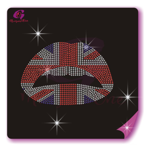 lips rhinestone transfer