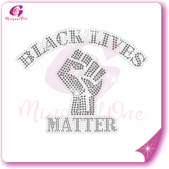 Black lives matter rhinestone transfer