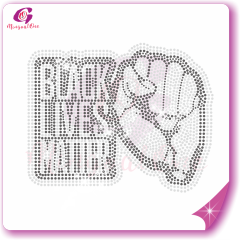 Black lives matter rhinestone transfer