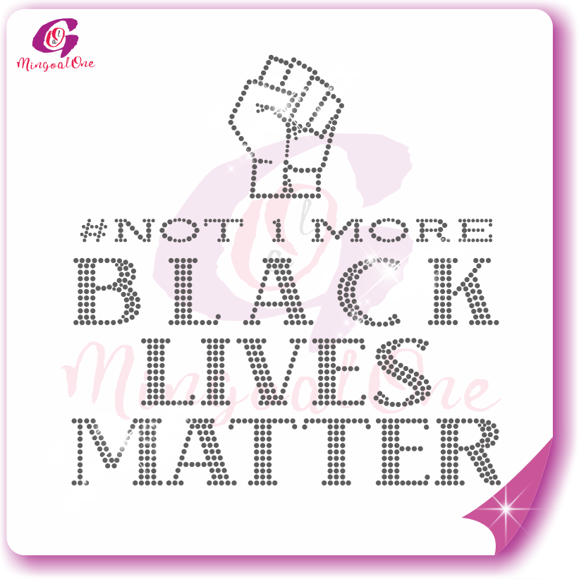 Black lives matter rhinestone transfer