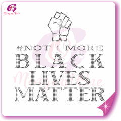 Black lives matter rhinestone transfer