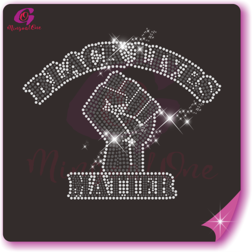 Black lives matter rhinestone transfer