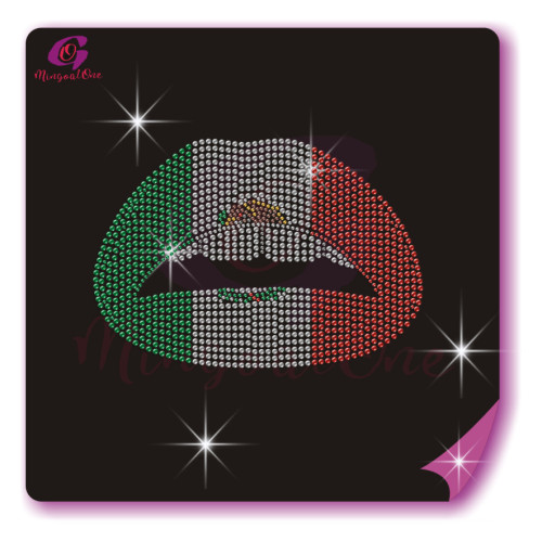 lips rhinestone transfer