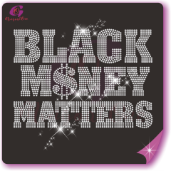 Black lives matter rhinestone transfer