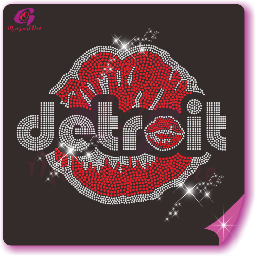 Brand lips rhinestone Transfer
