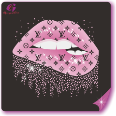 Brand lips rhinestone Transfer