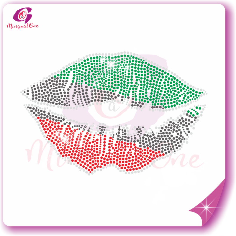 Brand lips rhinestone Transfer