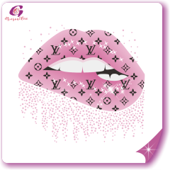 Brand lips rhinestone Transfer