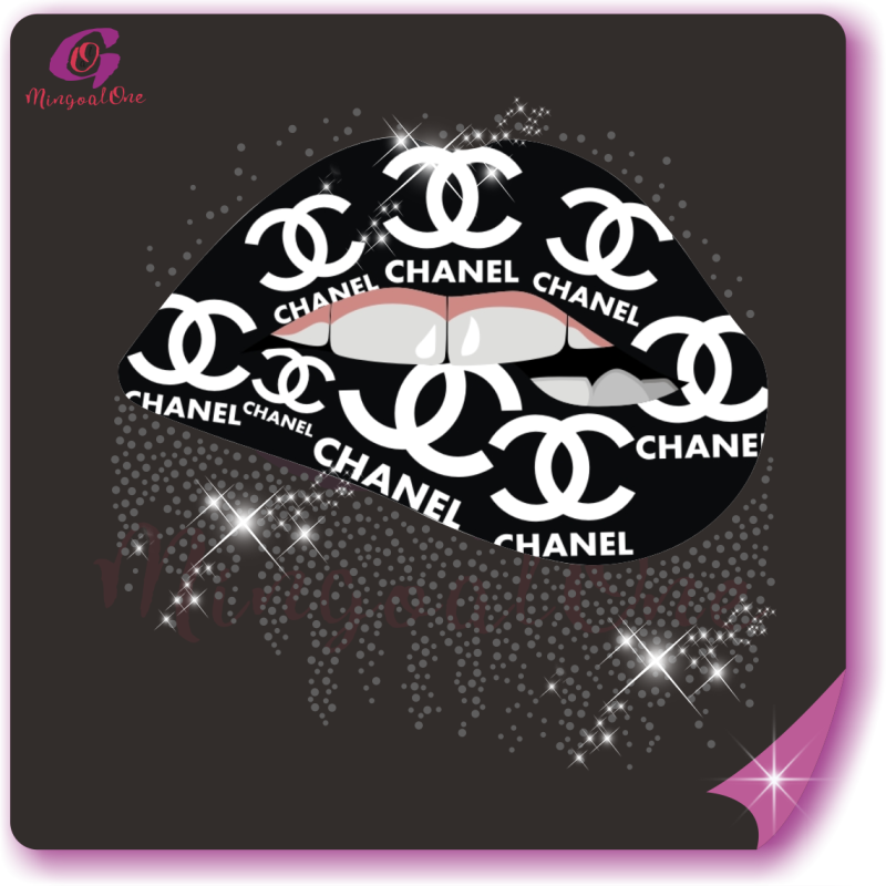 Brand lips rhinestone Transfer