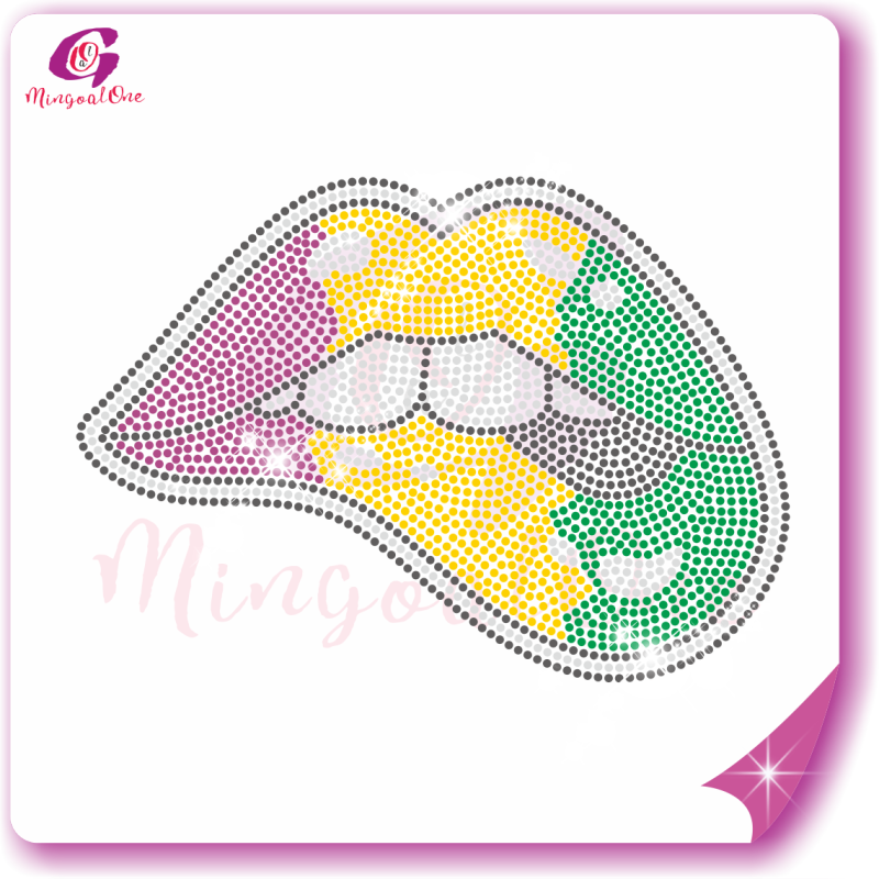 Brand lips rhinestone Transfer