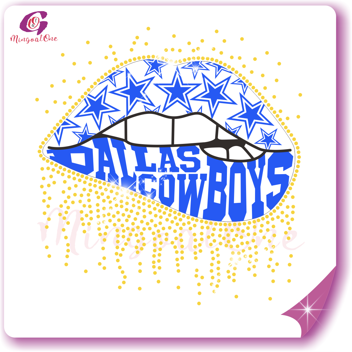 Brand lips rhinestone Transfer