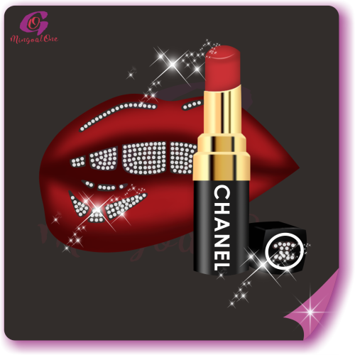 Brand lips rhinestone Transfer
